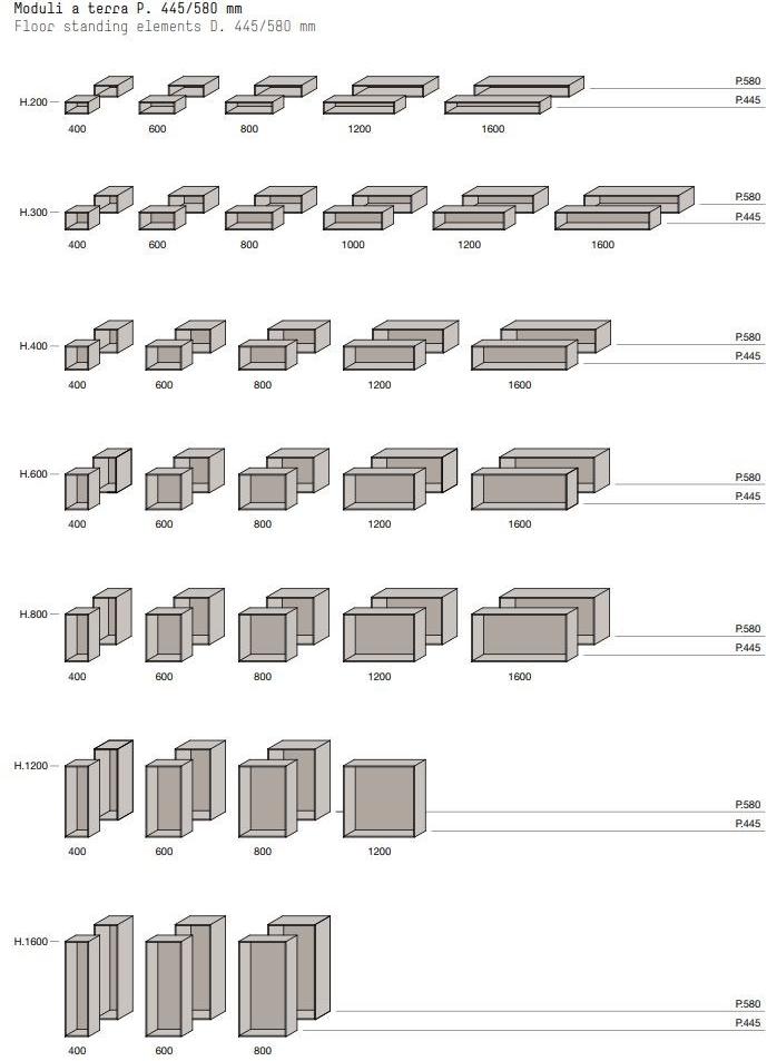 Porro Открытый книжный шкаф из лакированного мдф Modern sun-id-1456347 - Вид №3
