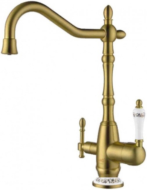 Смеситель ZorG Sanitary ZR 312 YF-50-BR для кухонной мойки, бронза