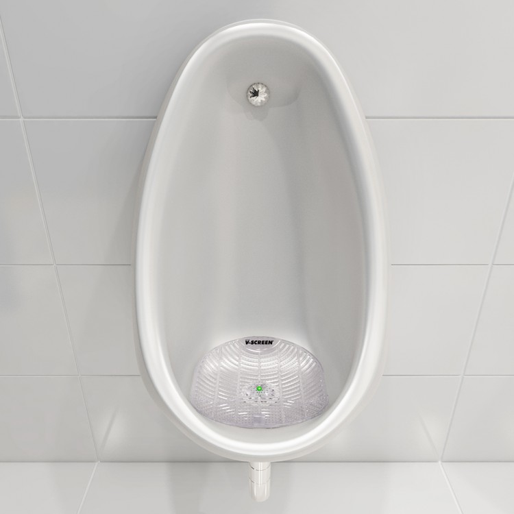 V-SCREEN GREEN (Огурец-дыня) VECTAIR SYSTEMS V-SCREEN Сеточка - Ароматизатор для писсуаров – аромат Огурец дыня Прозрачный, Светло-серый  - Вид №2