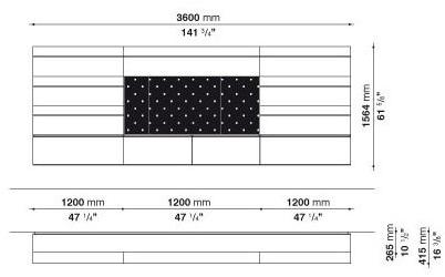 B&B Italia Настенный модульный подвесной книжный шкаф Pab sun-id-1468342 - Вид №12