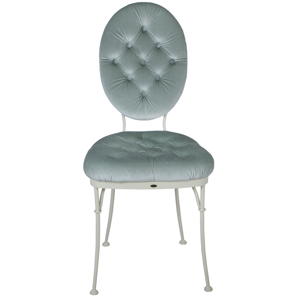 19015 Стул кованый Аделаида Айвори Амели Голубая дымка BOGACHO 4627138234815 - Вид №1