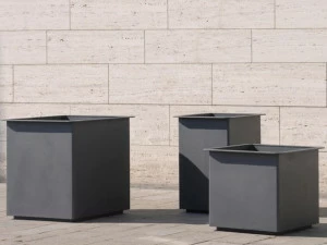 BENKERT BANKE Квадратный кашпо для общественных мест из нержавеющей стали Planter