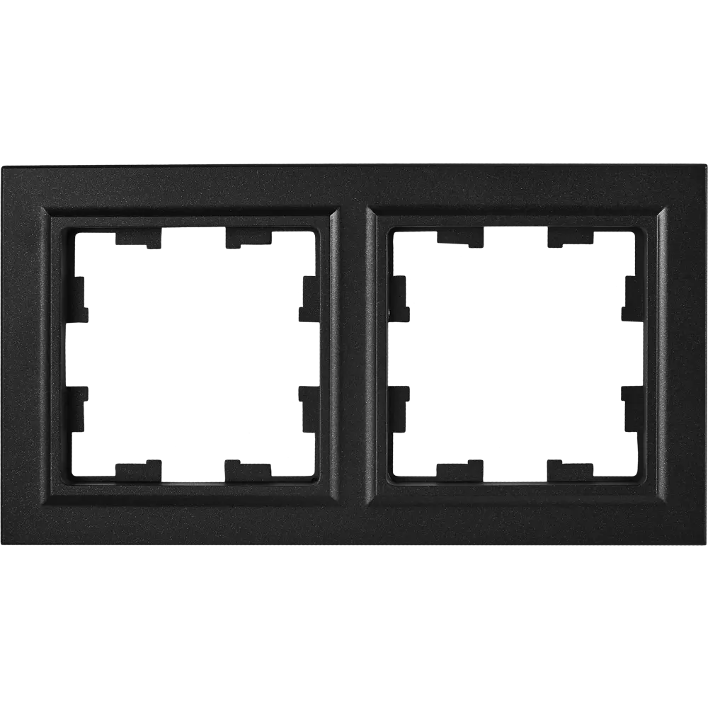 Рамка IEK Brite-2 для розеток и выключателей в черном цвете 87761336 STLM-1363264