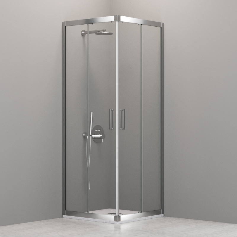 745703 FLEX раздвижные двери открытым углом H2000 прозрачное стекло 6мм и хром профиль, Kerasan Cabine doccia Италия