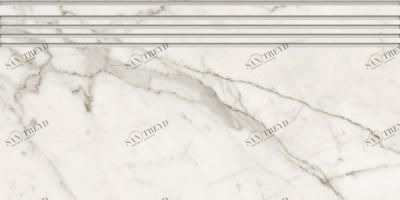 Ступень К-1000/LR/st01 MARBLE TREND CARRARA 29,4х60 Kerranova sun-id-331965