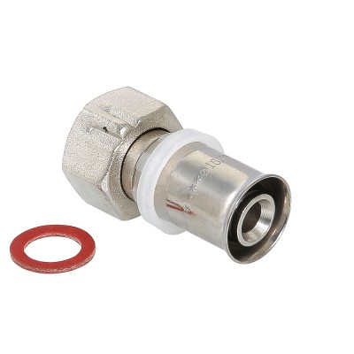 VTm.222.N.001604 Пресс-фитинг с накидной гайкой Valtec 16 мм х 1/2" 