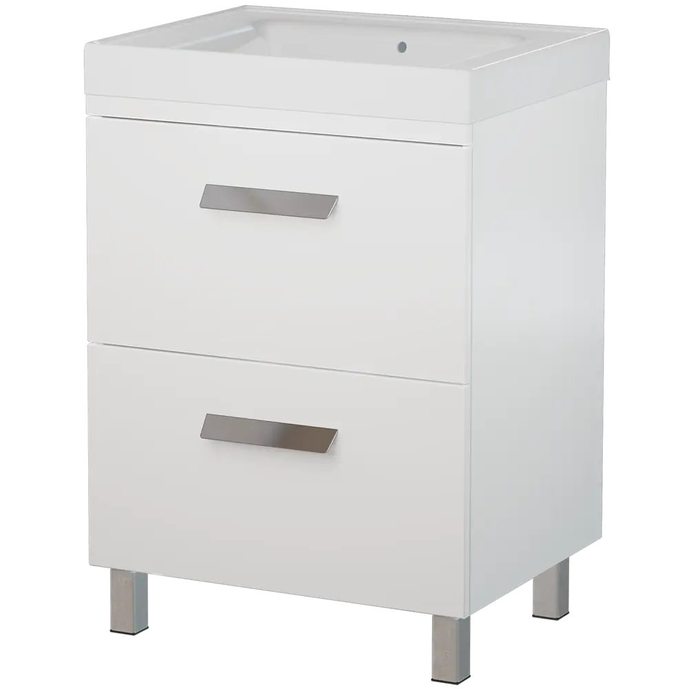 Тумба под раковину напольная Hilton 60 см цвет белый VIGO STLM-2130207 - Вид №1