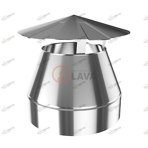 Оголовок-зонт  LAVA 200/300, нерж. 304 (0,8) 3380
