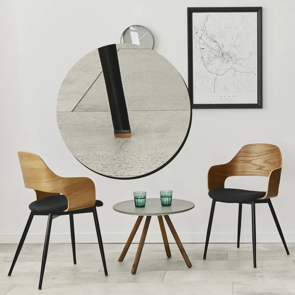 Накладки на мебельные ножки на саморезах ⌀22 мм круглые ПТФЭ коричневые 4 шт DILWIS STLM-2151316 - Вид №5