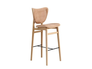 Высокий стул из кожи и дуба