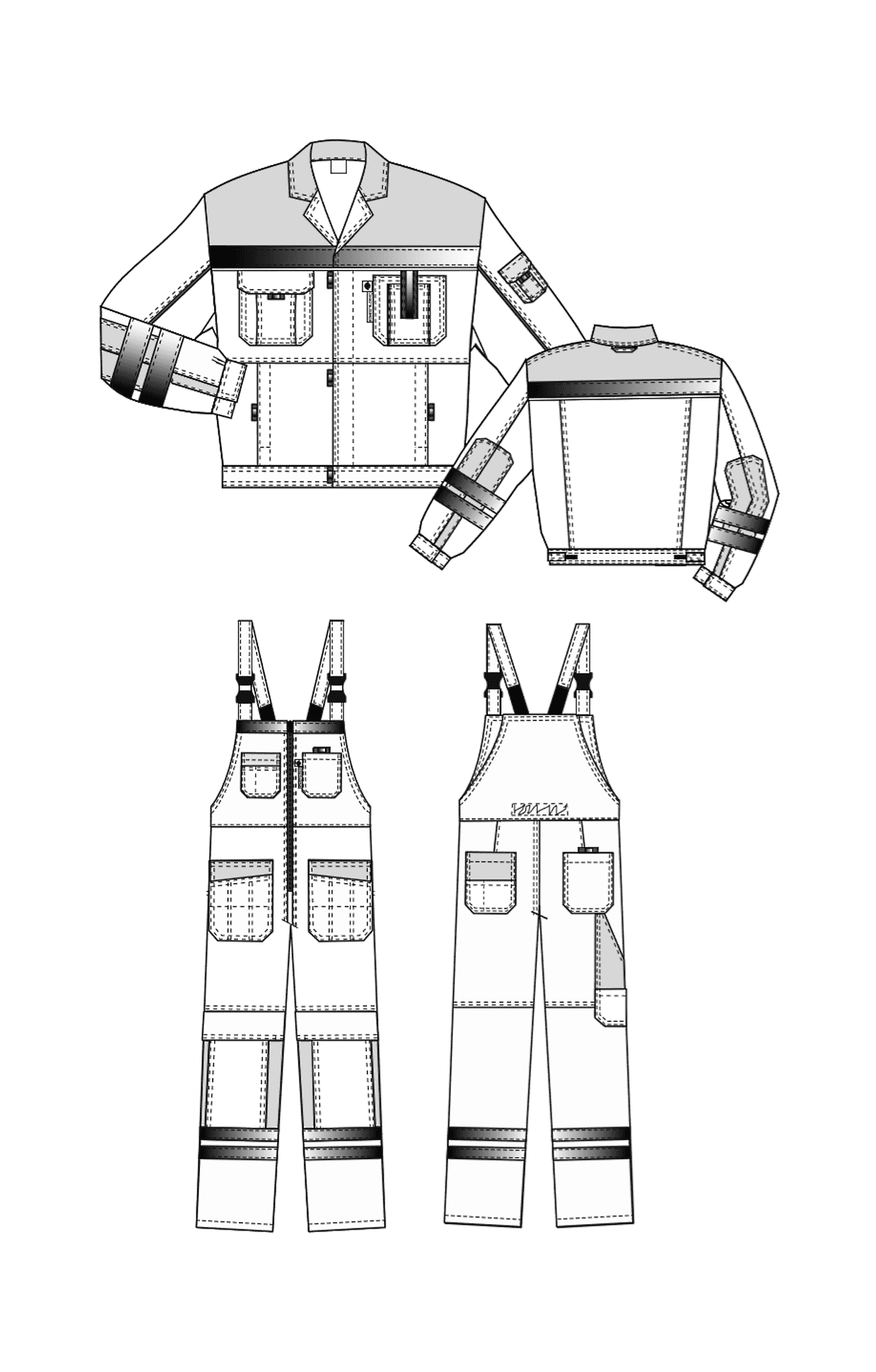 61843 Костюм "Профессионал-2" с СВП черно-оранжевый  Летняя спецодежда  размер 52-54/170-176  - Вид №6