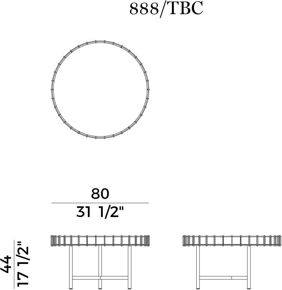 Potocco Круглый журнальный столик Ropu 888/tbc, 888/tbc out - Вид №14