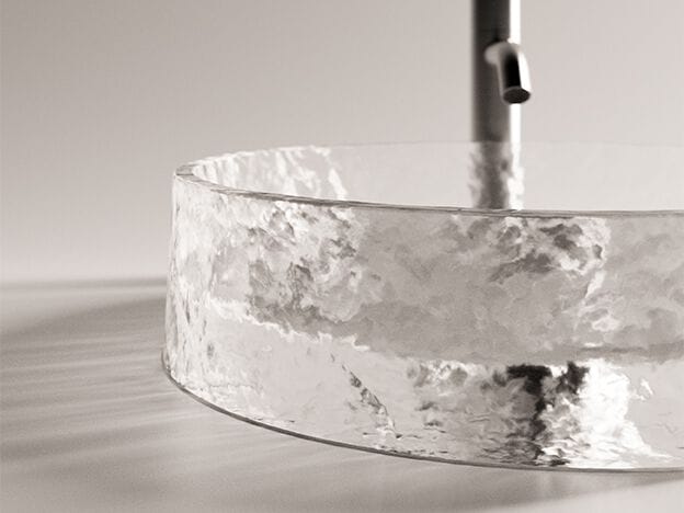 Круглый умывальник из литого стекла Agape MASSICCI ARCH-00067257 - Вид №3