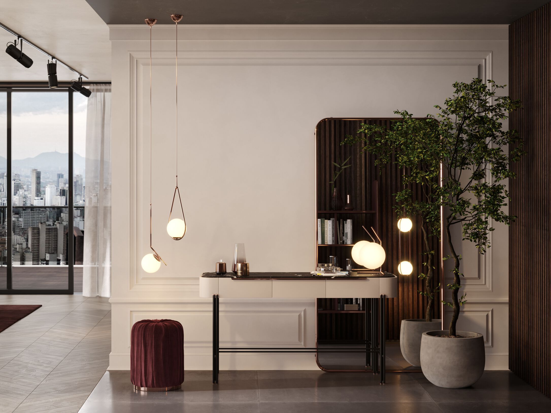 Прямоугольная консоль с ящиками PRADDY Natur ARCH-00146359 - Вид №5