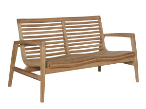 Садовая скамейка из тикового дерева со спинкой