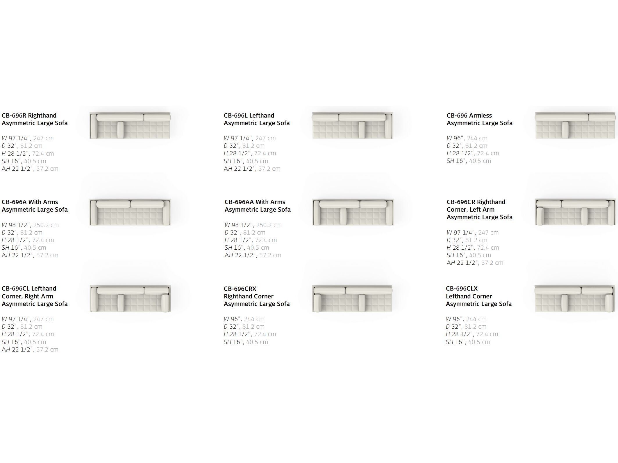 Модульный диван BassamFellows Asymmetric ARCH-00104346 - Вид №4