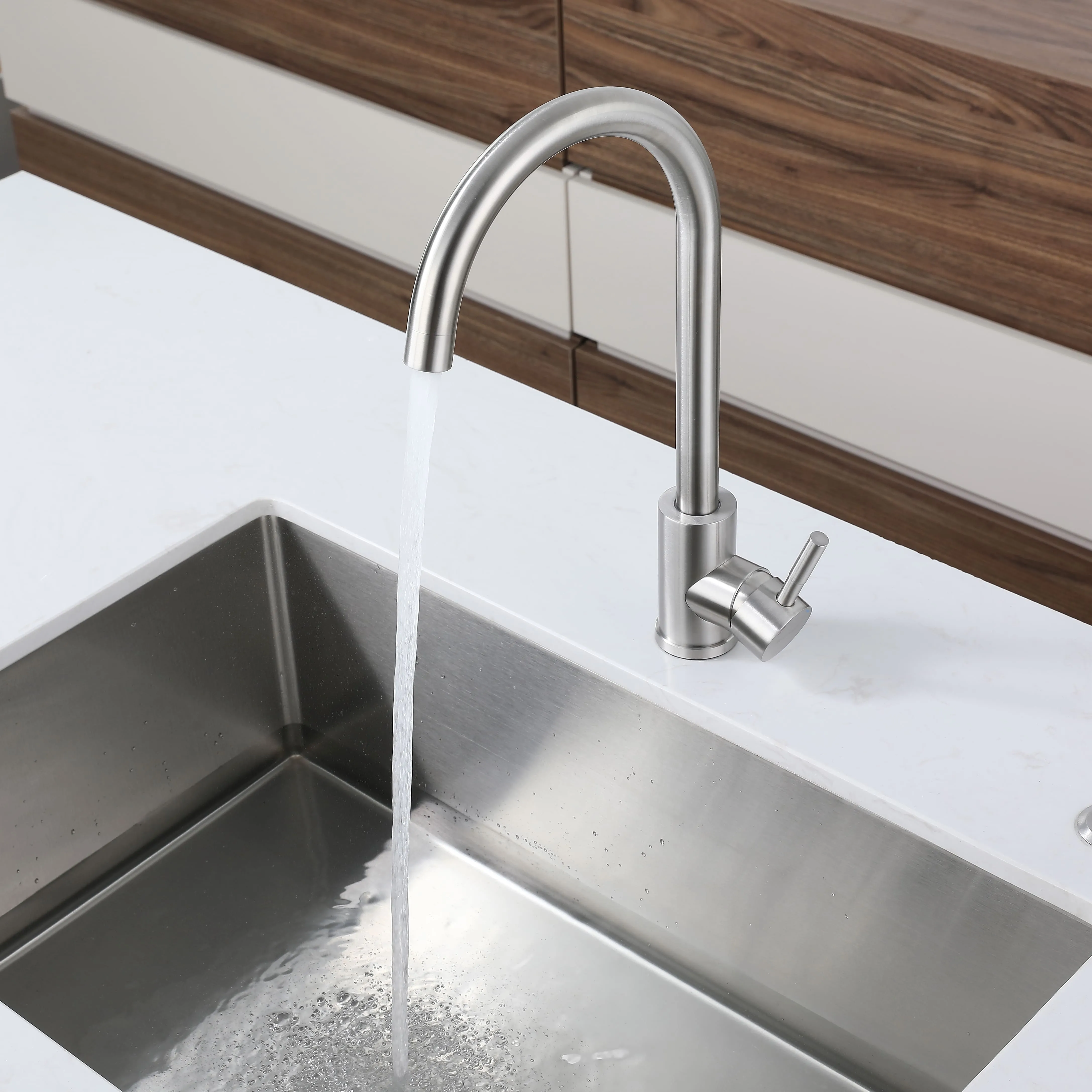 Кухонный смеситель Z-5410 серый GranFest QUARZ - Вид №2