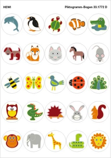 33.1772D лист с пиктограммами HEWI System 111 | Polyamid 