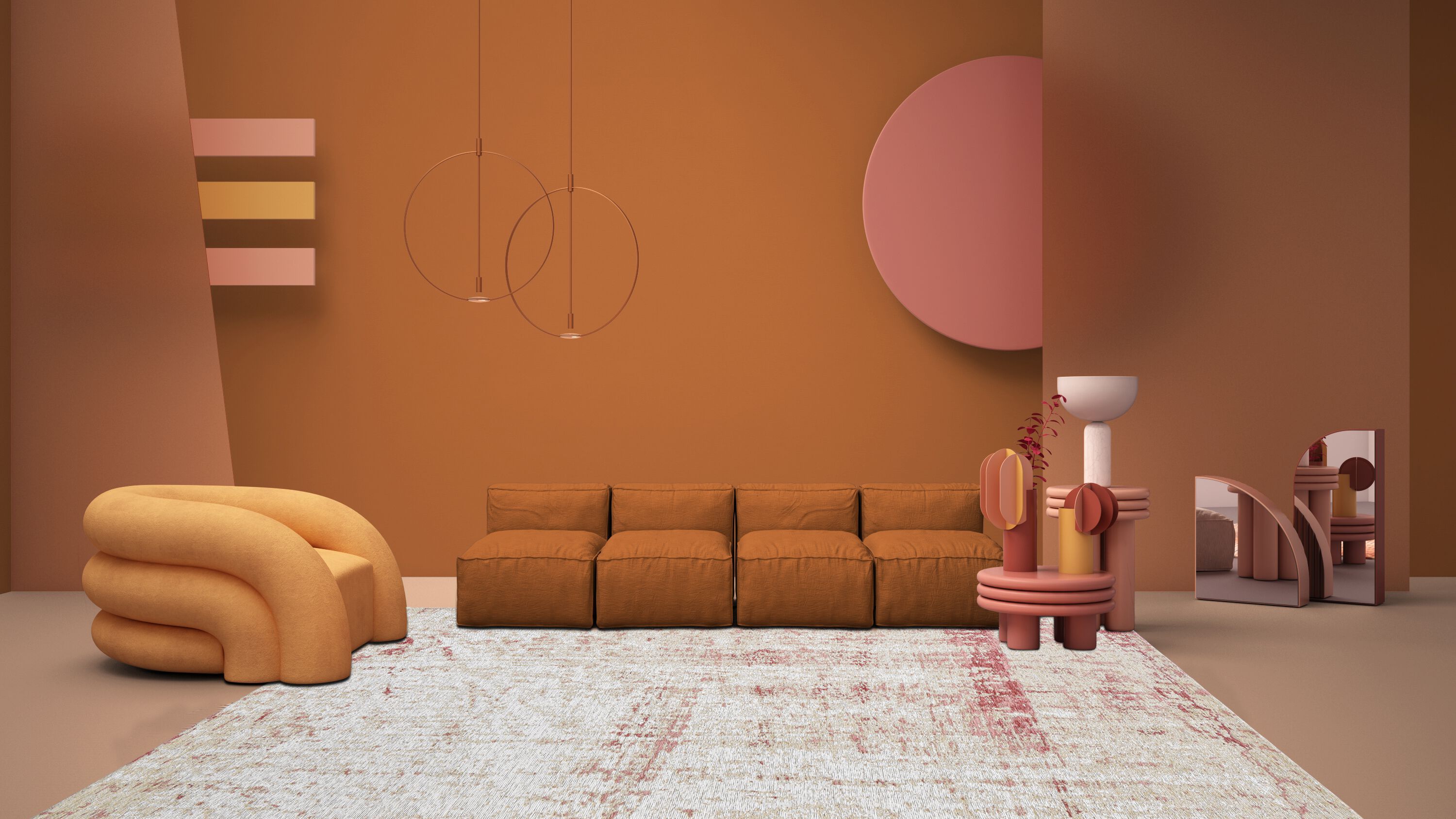 Прямоугольный ковер с рисунком Ademi Essential ARCH-00093575 - Вид №3