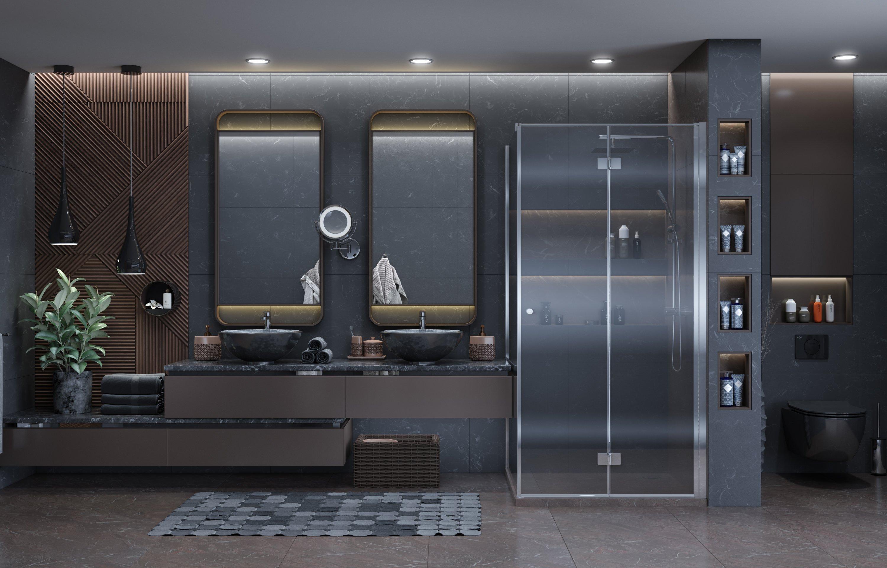 Душевое ограждение Ambassador Diamond 12011106R (1000x1000x2000), 1 место - Вид №2