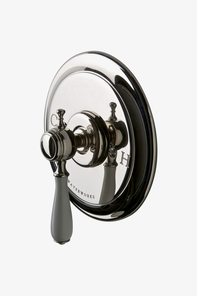 JUPB32 Облицовка регулирующего клапана баланса давления Julia с белой фарфоровой ручкой рычага Waterworks