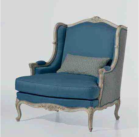 OAK Кресло в стиле Людовика XVI, обитое тканью, с подлокотниками Galleria sun-id-1454974 - Вид №1