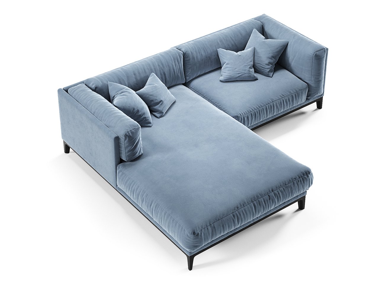 Диван Case угловой голубой THE IDEA ДИЗАЙНЕРСКИЕ 210531 Голубой  - Вид №2