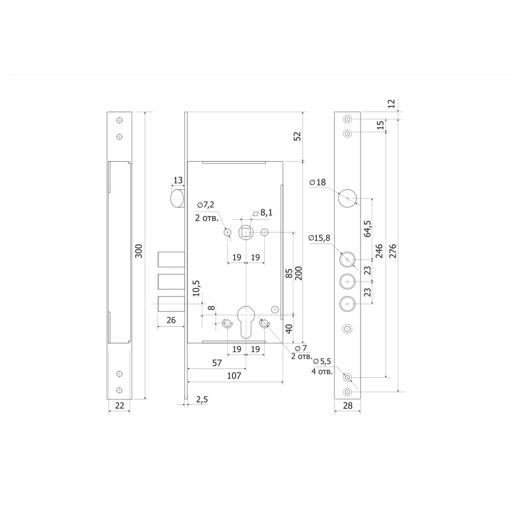 Врезной замок ГАРДИАН-6211 для входных дверей 82391225 STLM-0026257 - Вид №4