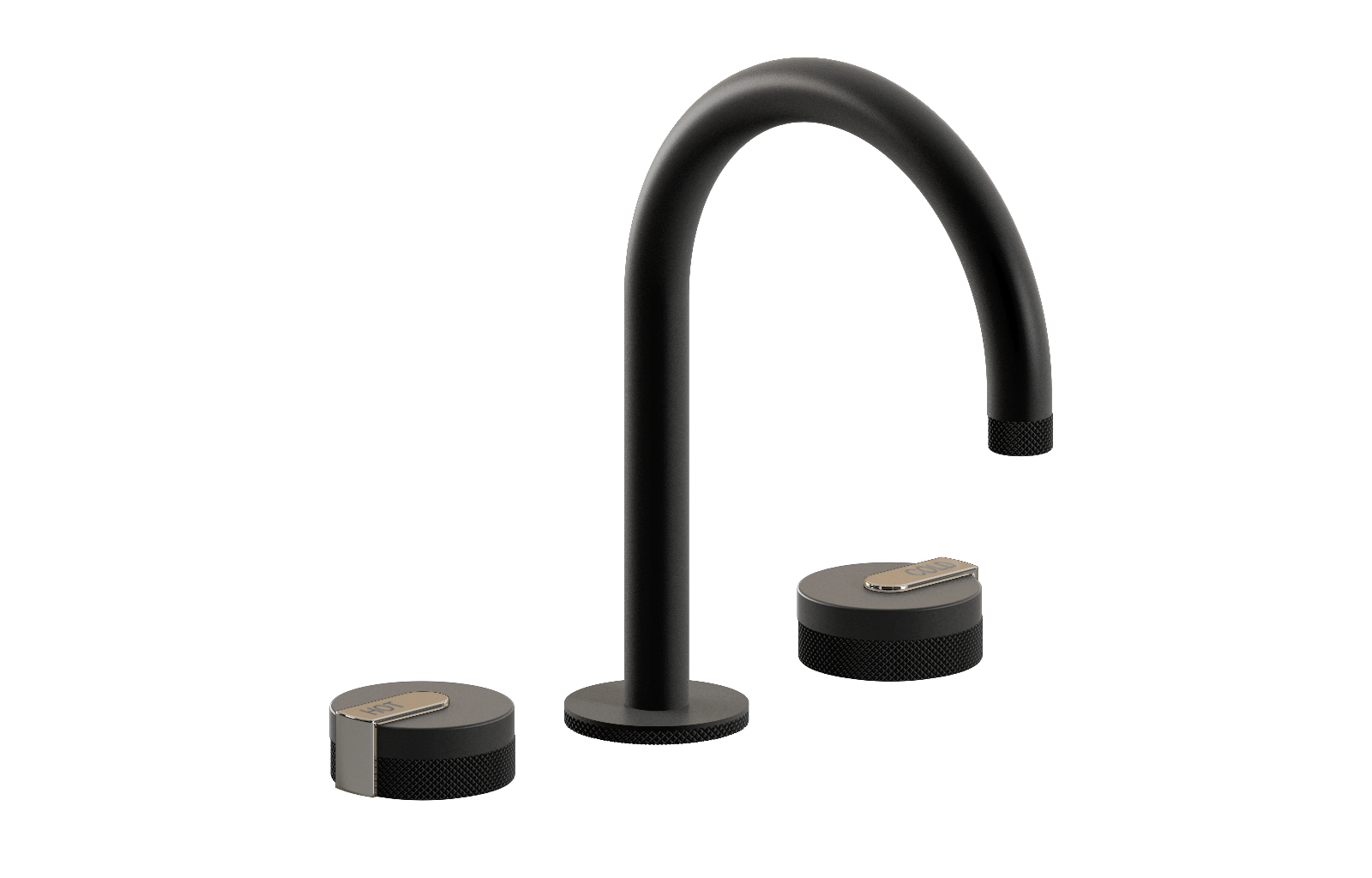 E-11512-R1BK-L1PN-MBK Смеситель для умывальника на 3 отвертия GRAFF MOD+