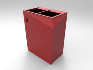 Наружная оцинкованная стальная стойка для мусора для мусора