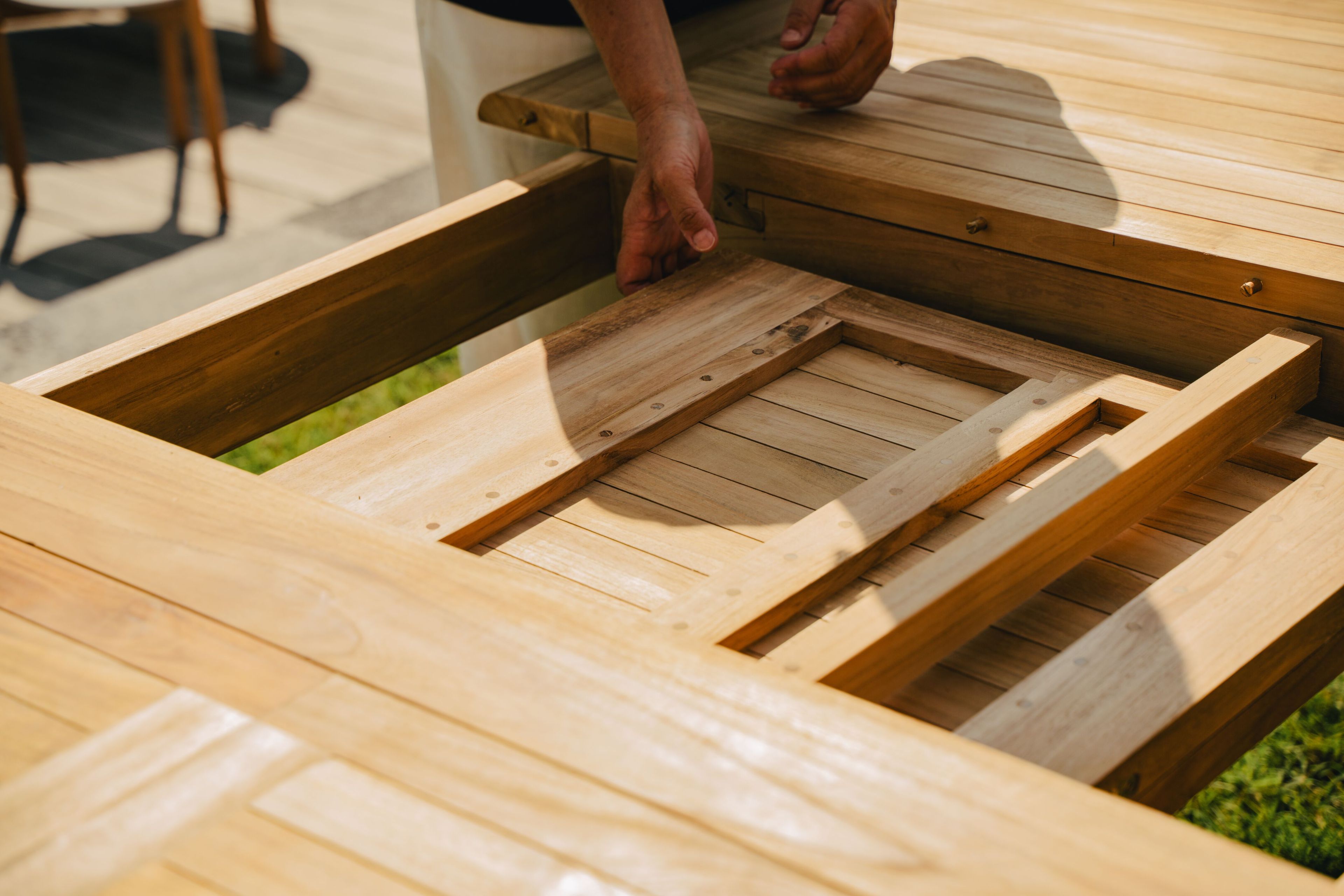 Прямоугольный садовый стол из тикового дерева cbdesign Continuum ARCH-00146578 - Вид №2