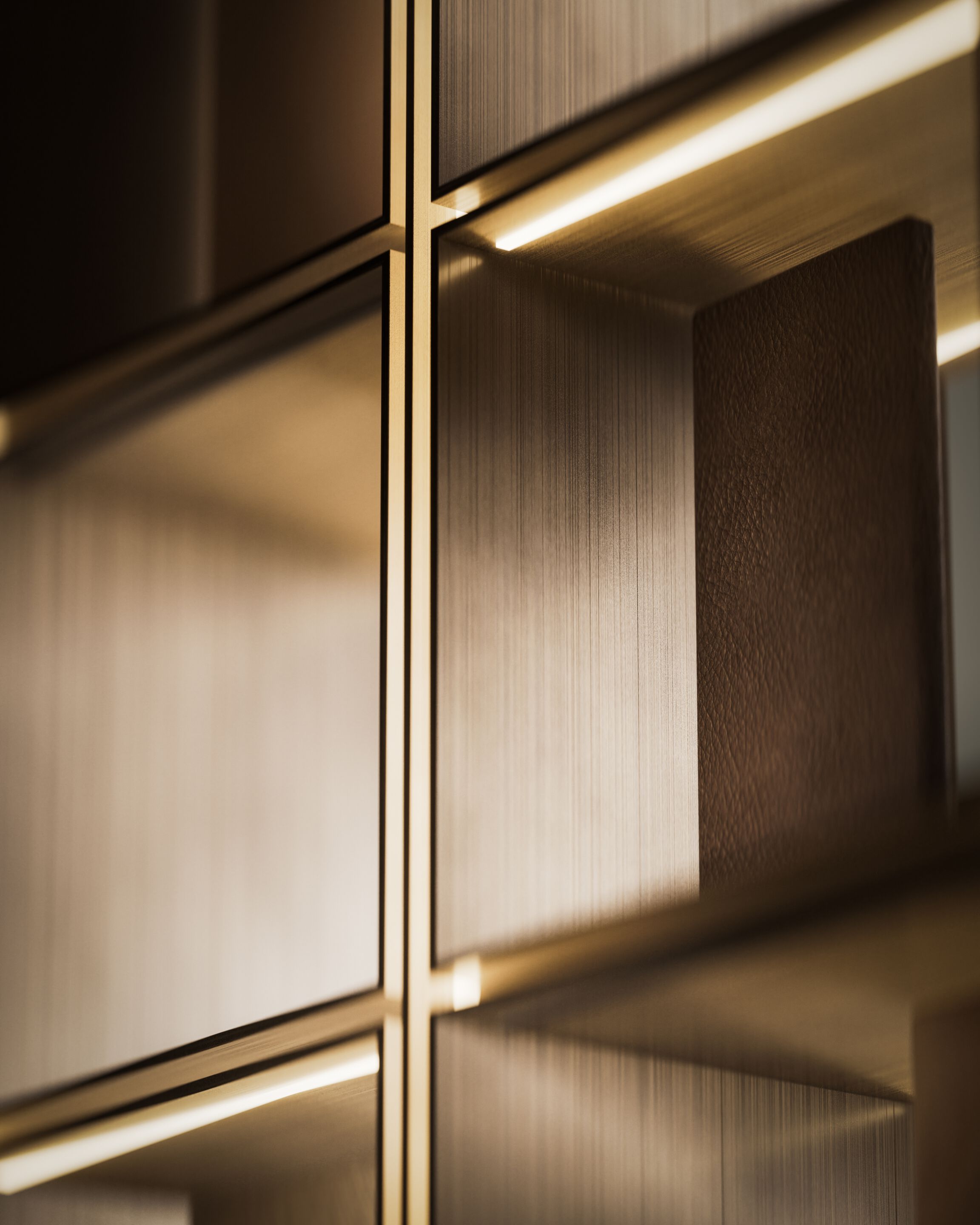 Модульный алюминиевый книжный шкаф с освещением Visionnaire C-SQUARE ARCH-00102125 - Вид №7