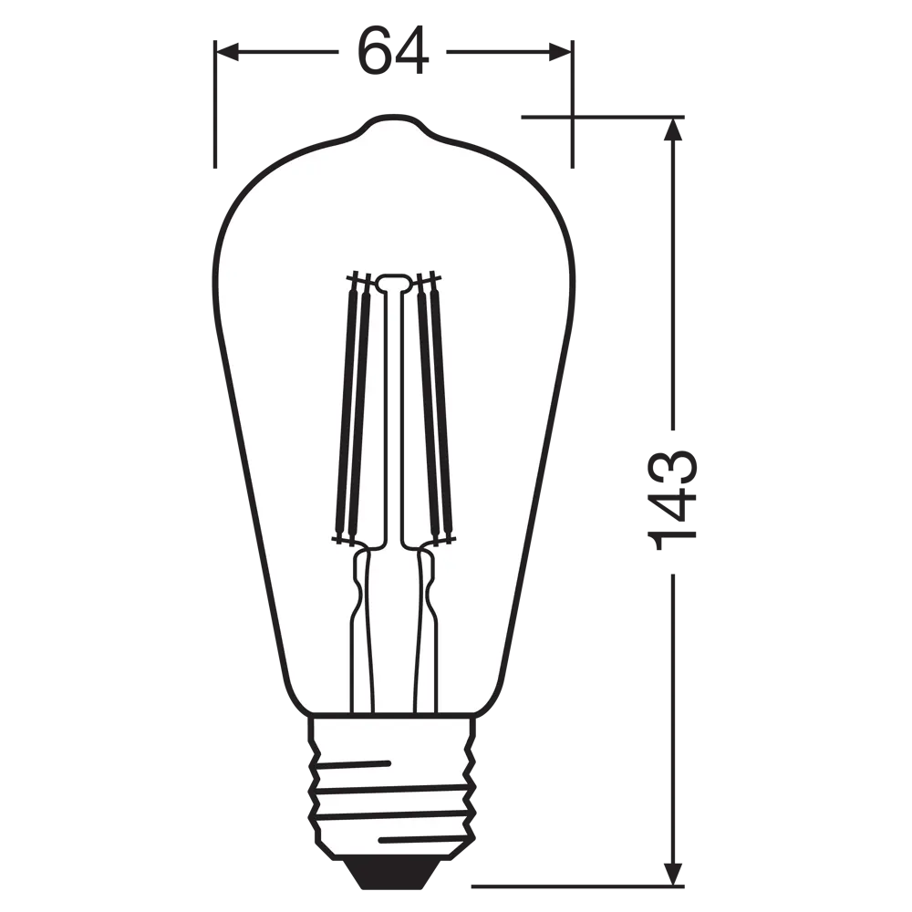 Лампа умная светодиодная Osram Smart Plus E27 220-240 В 5.5 Вт эдисон прозрачная 806 лм, теплый белый свет 89143914 STLM-2004503 LEDVANCE  - Вид №5