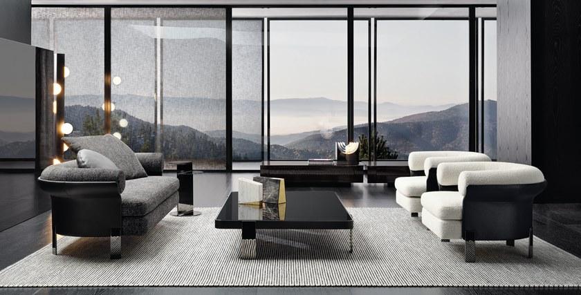 Minotti 3-х местный тканевый диван с кожаной оболочкой Mattia sun-id-1442813 - Вид №2