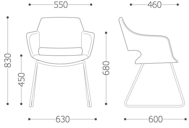 VAGHI Кресло-санки с подлокотниками Wizard Wz2pc - Вид №2