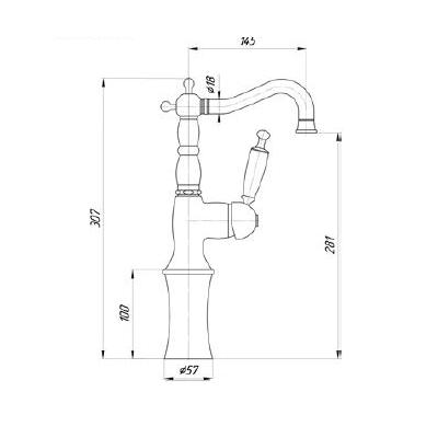 19174 Смеситель Migliore Oxford - Вид №1