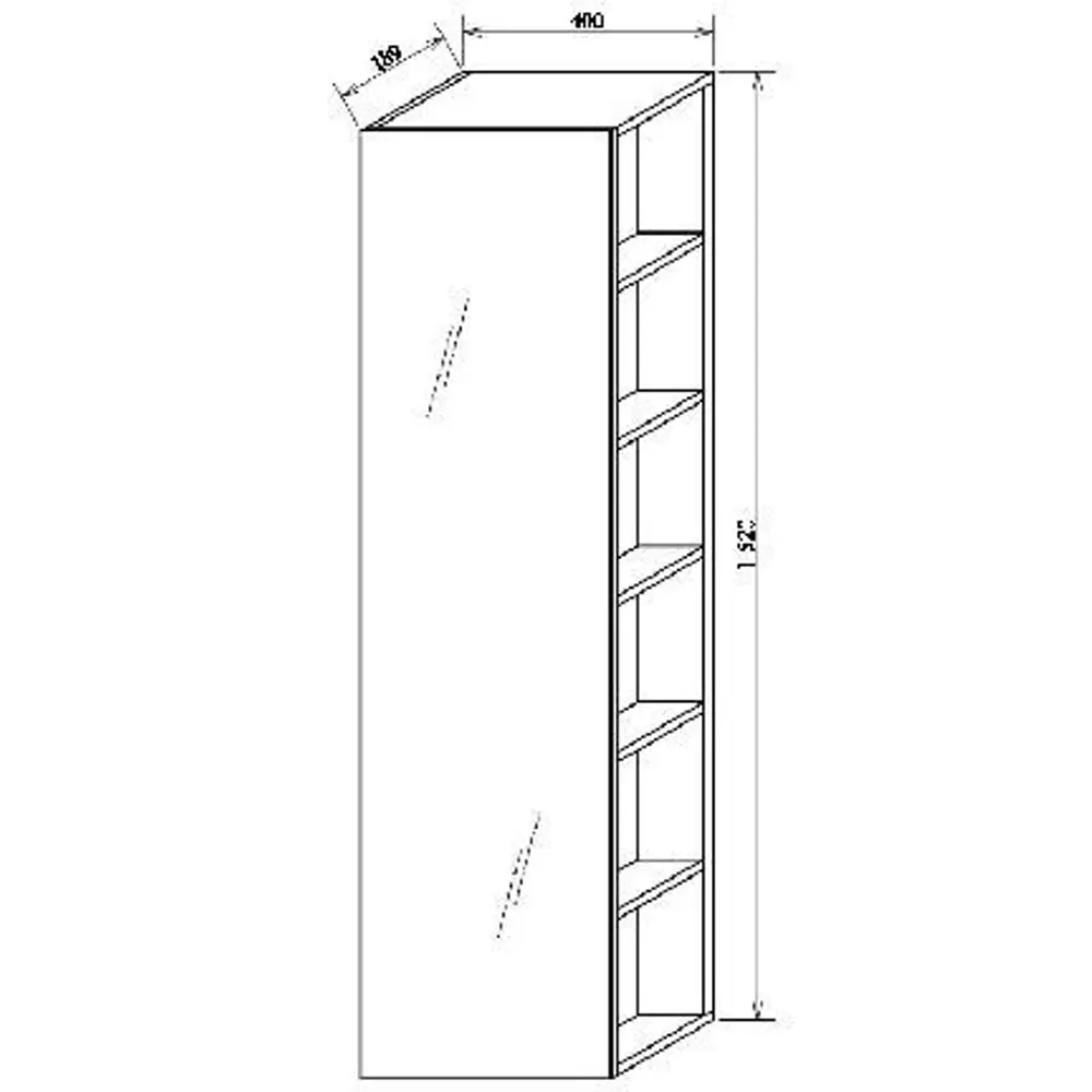 Пенал «Дана», 40 см, цвет белый Santreyd STLM-2109032 - Вид №5