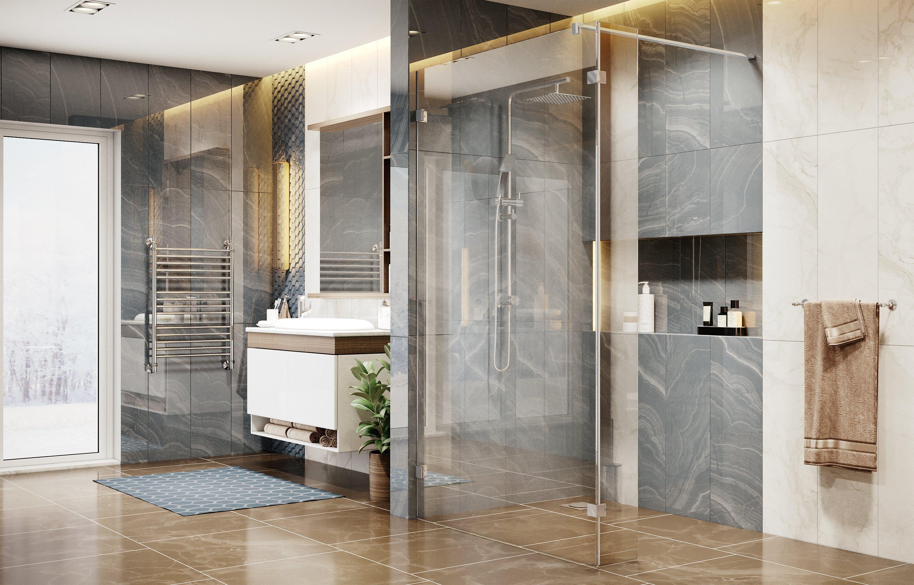 Душ. перегородка Ambassador Waik-in 15031105 (900x2000), 1 место Walk-in - Вид №1