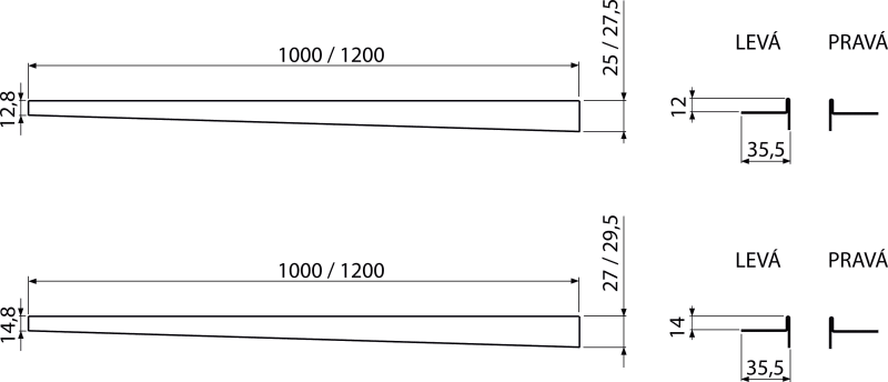 Pейка из нержавеющей стали для пола с уклоном, правая ALCAPLAST APZ904M - Вид №1