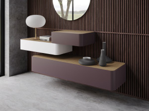 Деревянный подвесной комод