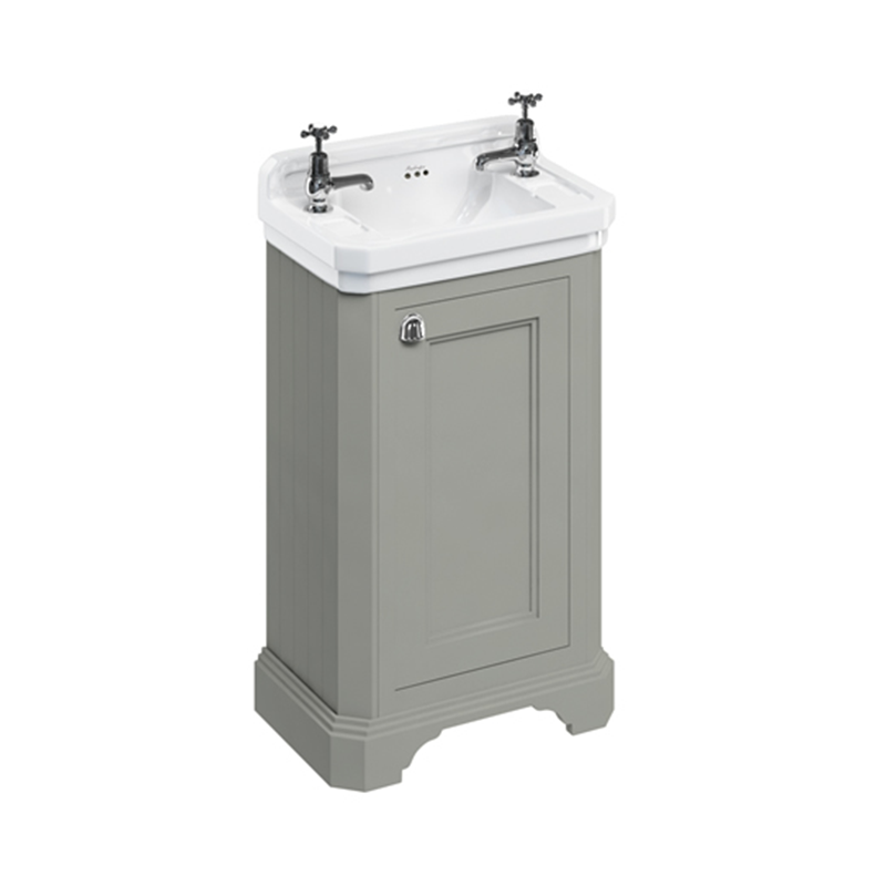 Burlington Cloakroom Гардеробная раковина с дверью Мэтт Уайт B8 FC11W  - Вид №1
