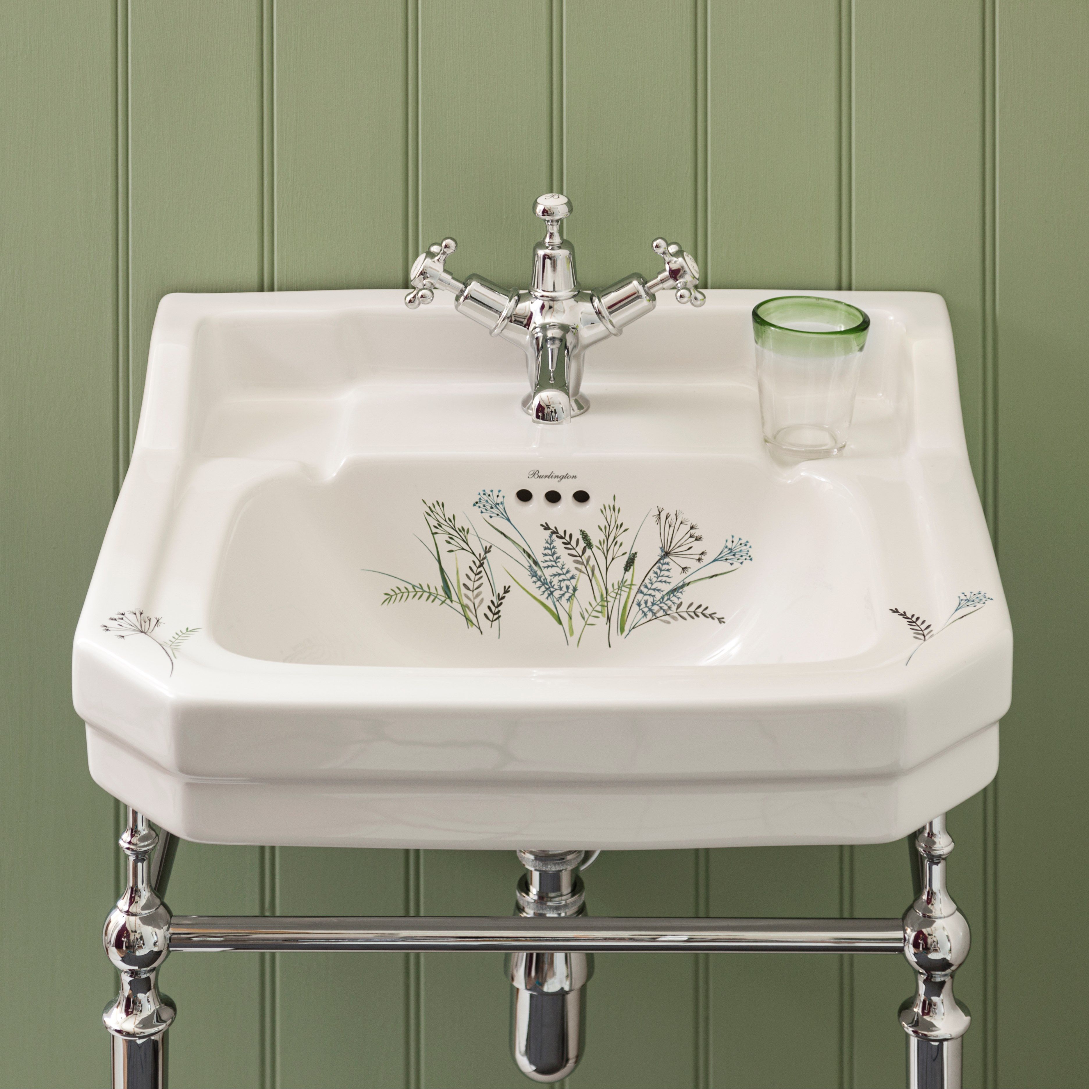 Прямоугольный умывальник из стекла на колонне Burlington На заказ ARCH-00085302 - Вид №7