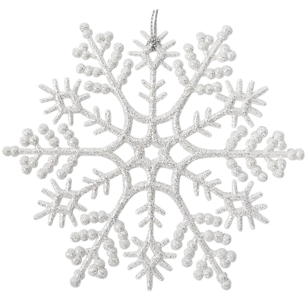 Игрушка ёлочная Снежинка Классика, пластик, цвет белый 82279191 STLM-2044385 Santreyd 
