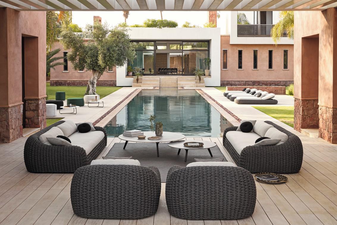 MNST991 Журнальные столики teak nero ⌀100см Manutti Torsa - Вид №14