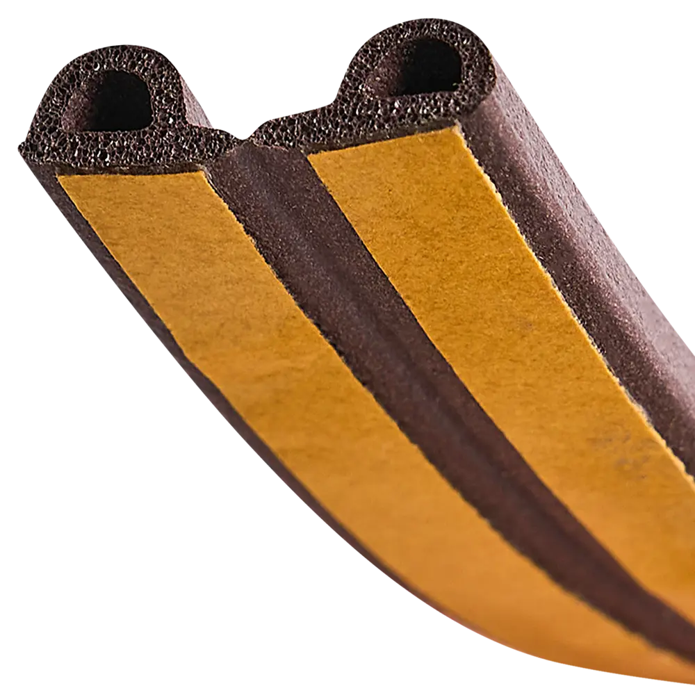 Уплотнитель EPDM для окон и дверей самоклеящийся Monlid P-профиль 6 м цвет коричневый STLM-2015510 - Вид №2