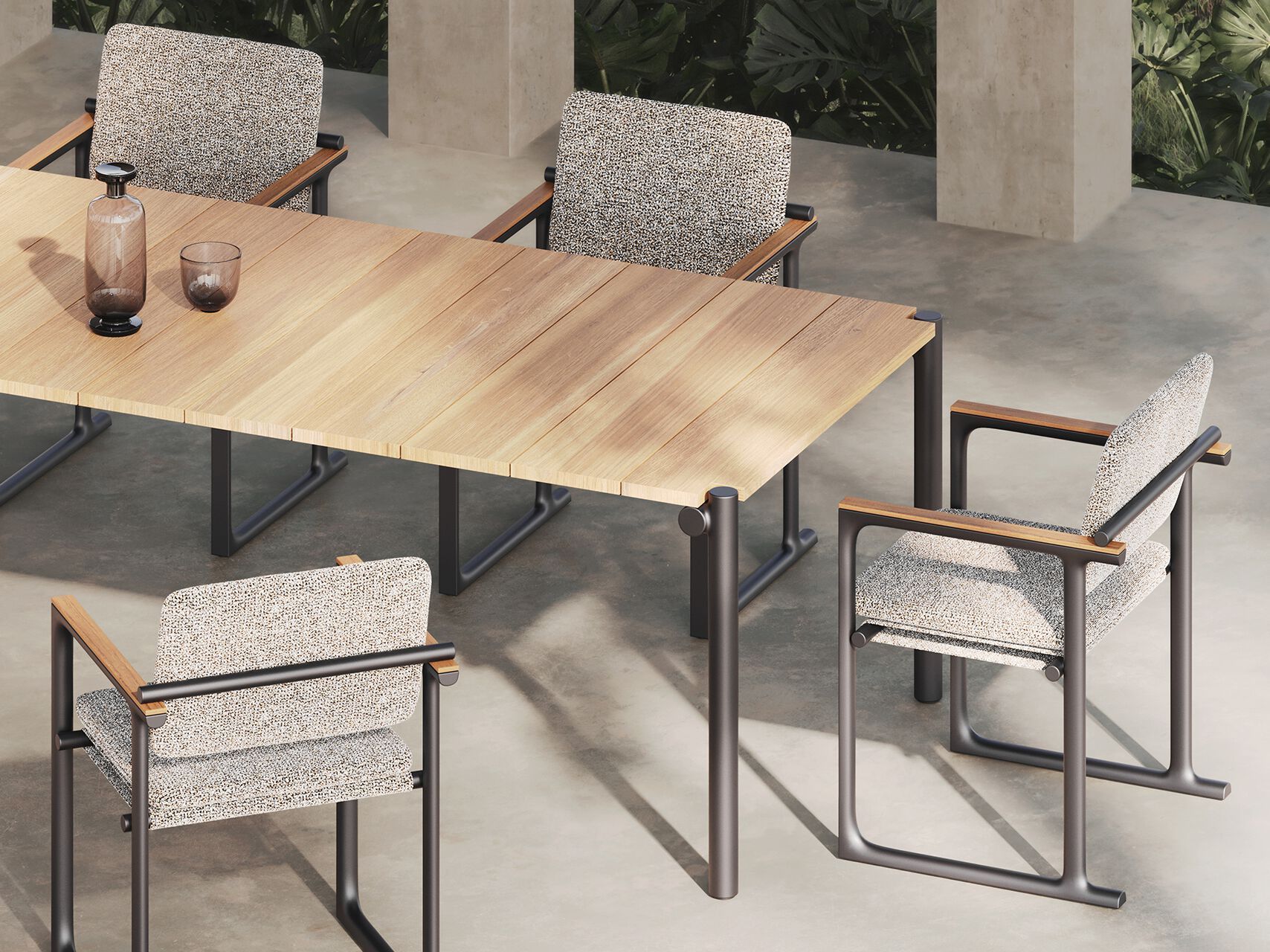 Прямоугольный садовый стол из тикового дерева Vondom Тулум ARCH-00081543 - Вид №2