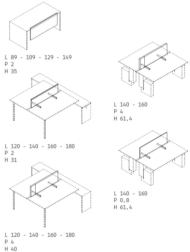 Citterio Множественное рабочее место со звукопоглощающими перегородками Bridge sun-id-1435413 - Вид №5