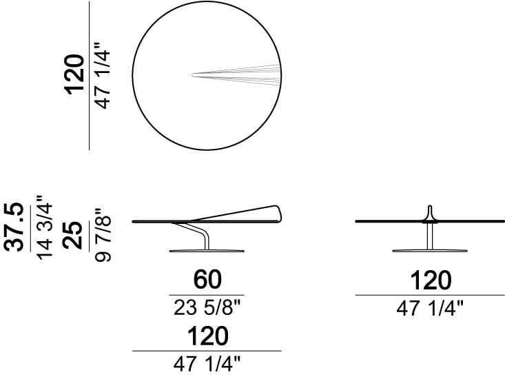 Стеклянный круглый журнальный столик Arketipo MAVERICK ARCH-00027396 - Вид №6