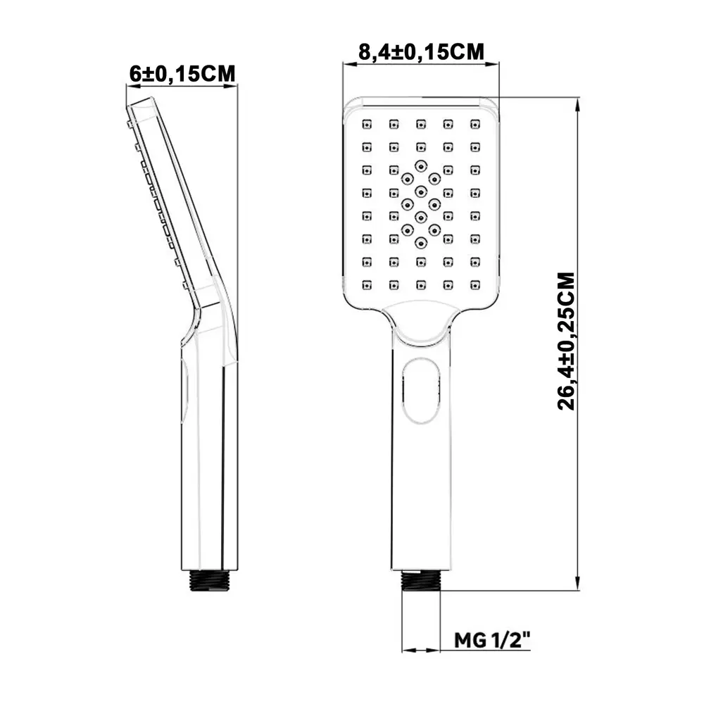 Лейка для душа KONSENSA Теано 3 режима цвет черный матовый STLM-2001332 - Вид №4