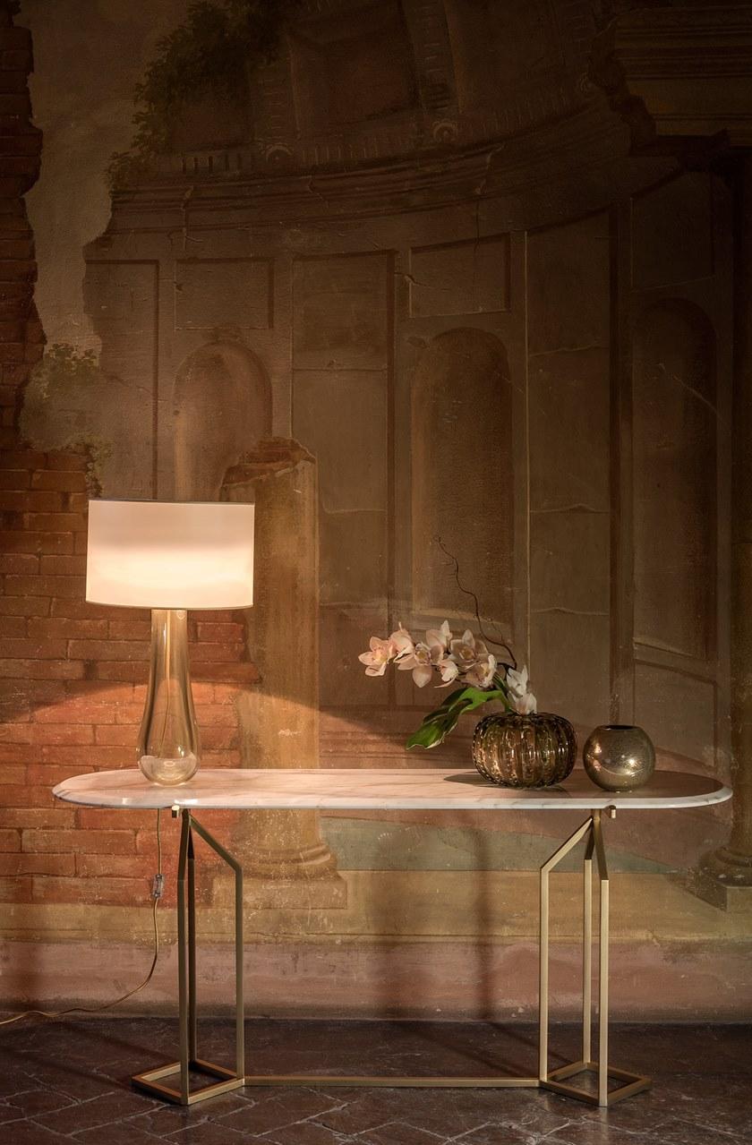 Paolo Castelli Овальная консоль из мрамора и металла Twelve sun-id-1507131 - Вид №6